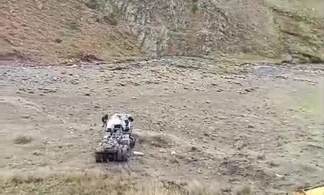 Erzurum Palandöken Geçidinde Tır Uçuruma Desti